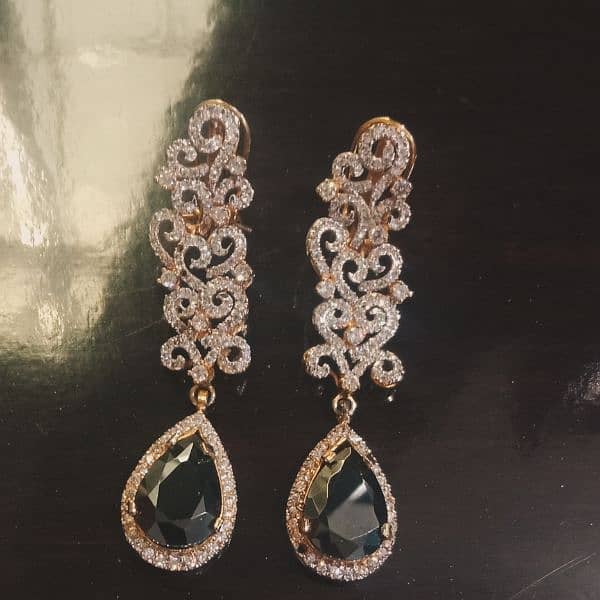 black and gold  designer earrings 1