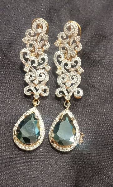 black and gold  designer earrings 2