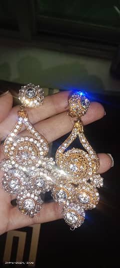 beautiful gold fancy earrings