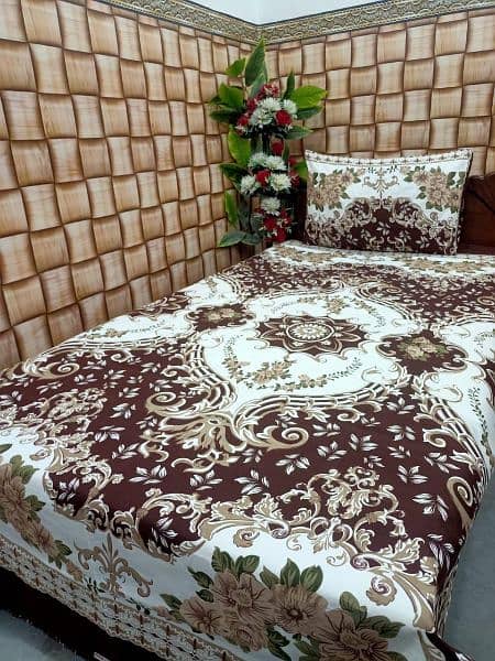 single bed  crystal cotton  bed sheets pair 2