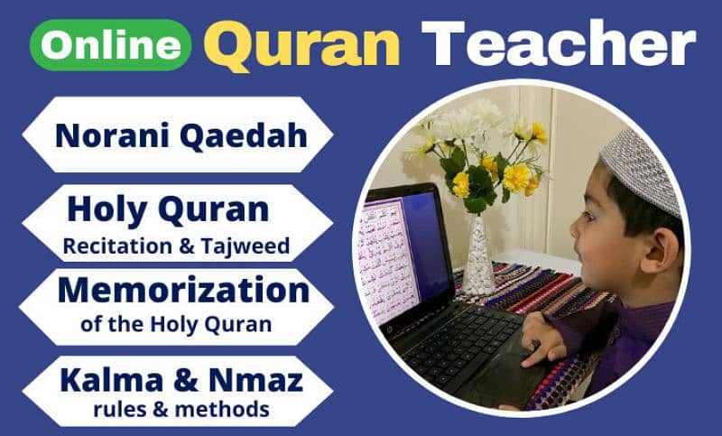 I will be your Quran Tutor or Quran Teacher, teach Quran lessons 1