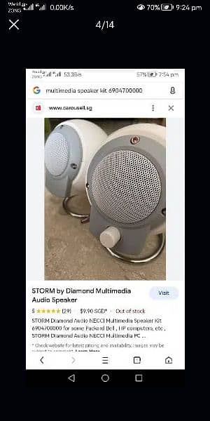 Computer Diamond loud  Speaker High quality Imported 4