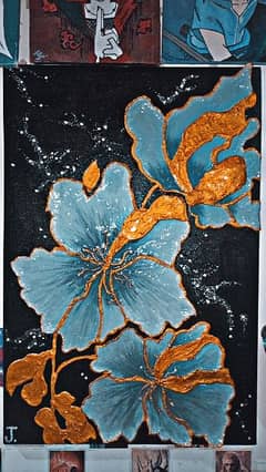 Flower  Elegant Painting  Handmade