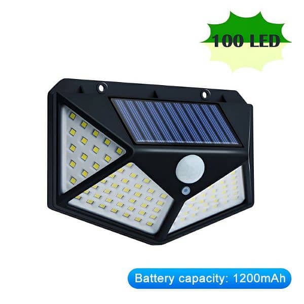 100 LEDs Rechargeable Motion Sensor Solar Interaction Waterproof Light 2