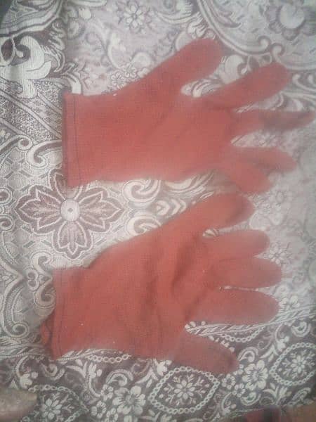 adult casual thin cotton gloves maroon 1
