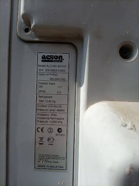 Acson 1 ton 10/10 like as new all parts are genuine 3
