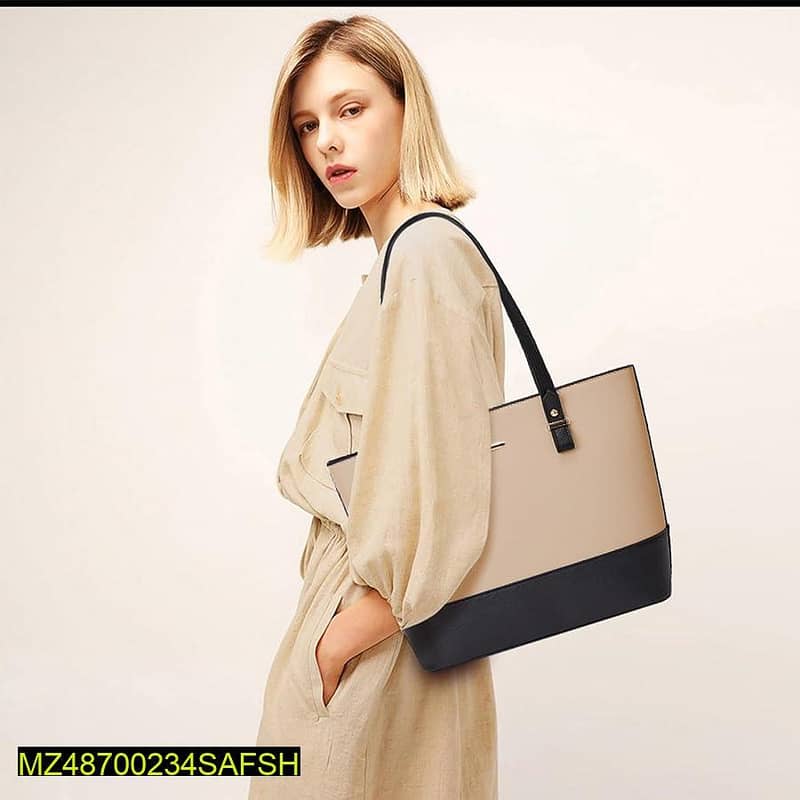 3 pcs women pu leather plain Top Handle Shoulder Bag(Free Delivery) 7
