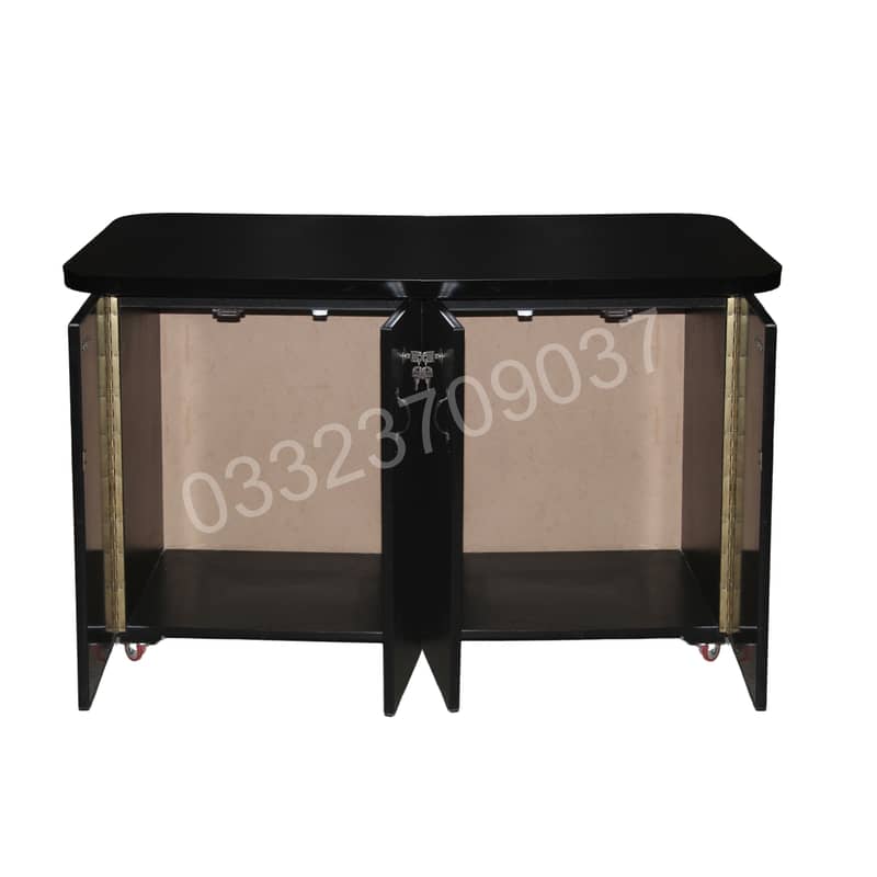 4 feet Wooden Iron stand Table cabinet cupboard iron board Black 2