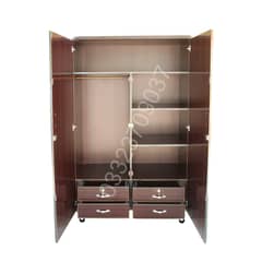4 drawer 6x4 feet wooden cupboard alamari wardrobe safe cabinet