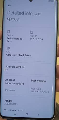 Xiaomi Note 13 Pro Plus