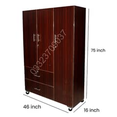 Brown Lc5 6x4 feet Wooden cupboard for Cloths , almari wardrobe safe c