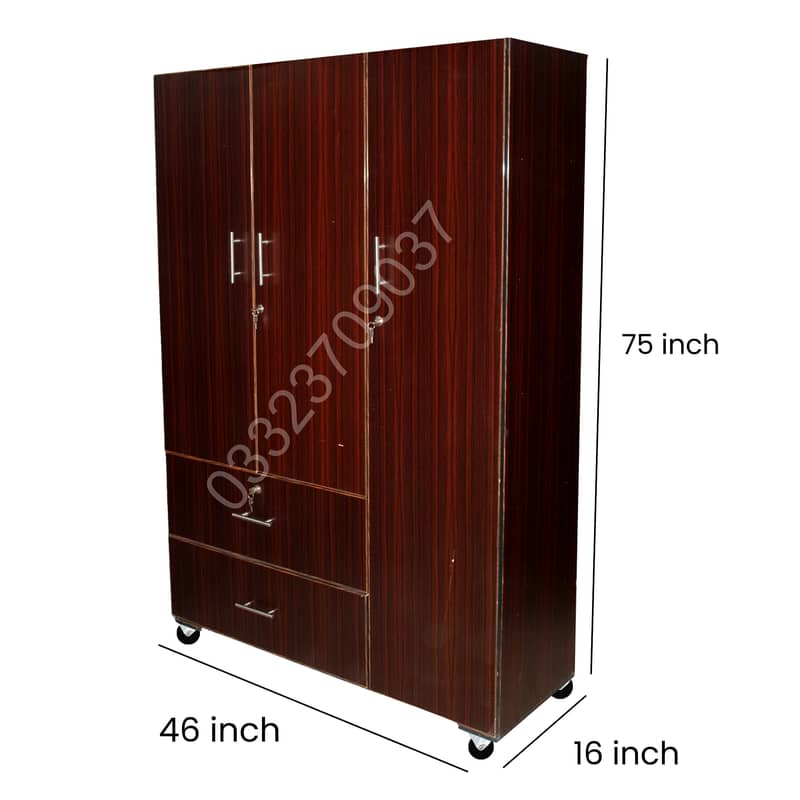 Brown Lc5 6x4 feet Wooden cupboard for Cloths , almari wardrobe safe c 0