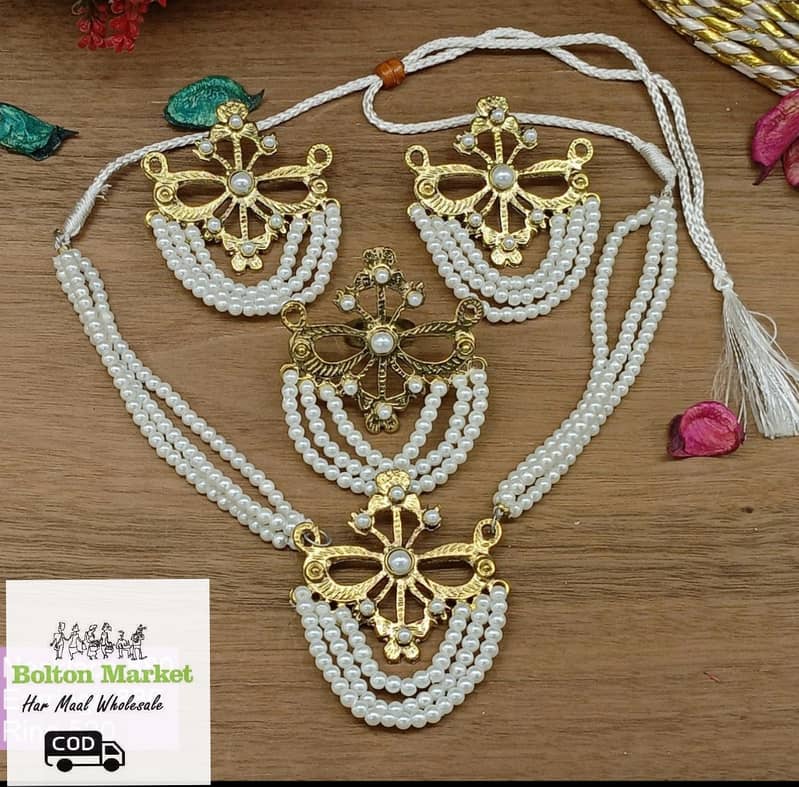 Indian Artificial Jewellery Necklace Earrings 0