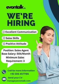 Excellent Communication and Sales skill