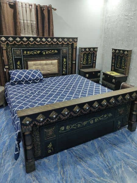 king size bed side tables and dressing table for sale 1