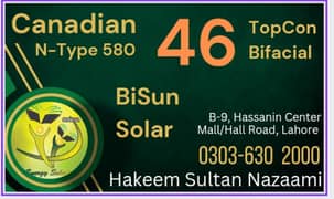 Canson topcon Bifacial N type BiSun Solar