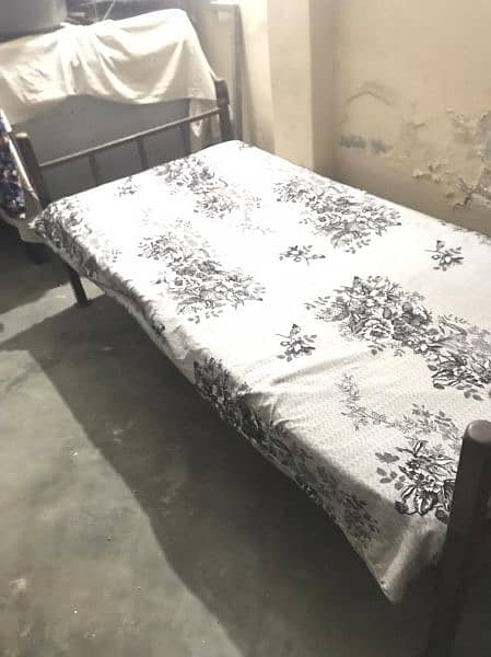 2 self made iron beds with medicated mattress 0