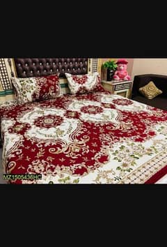 3 PC's cotton printed double bedsheet 0