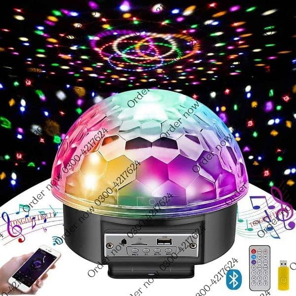 LED disco ball light Bluetooth music stage light bar remote con 0