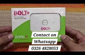 Zong 4g device|bolt plus|jazz|wingle|Contact on Whatsapp 0326 4828053