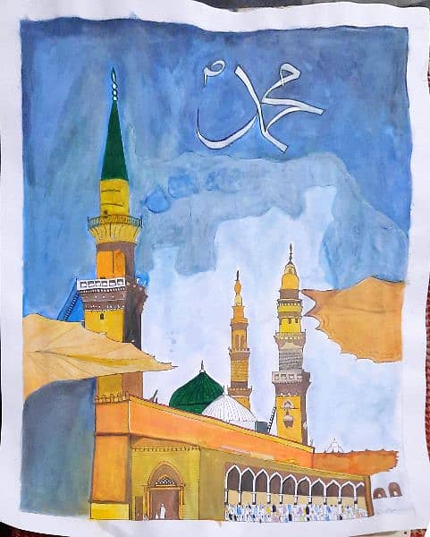 makkah madina jand making beautiful art on chart paper 1