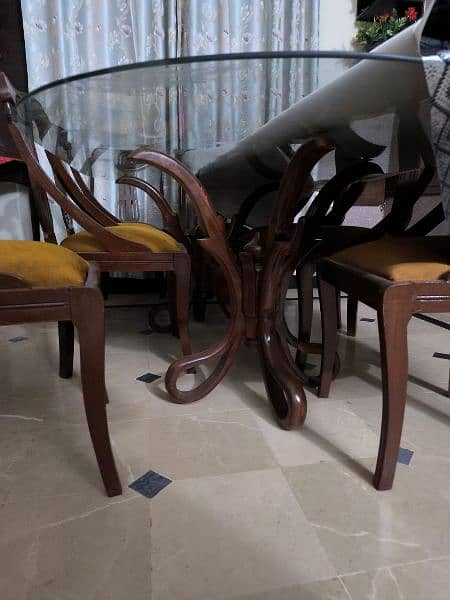 dining table with 8 chairs. 4