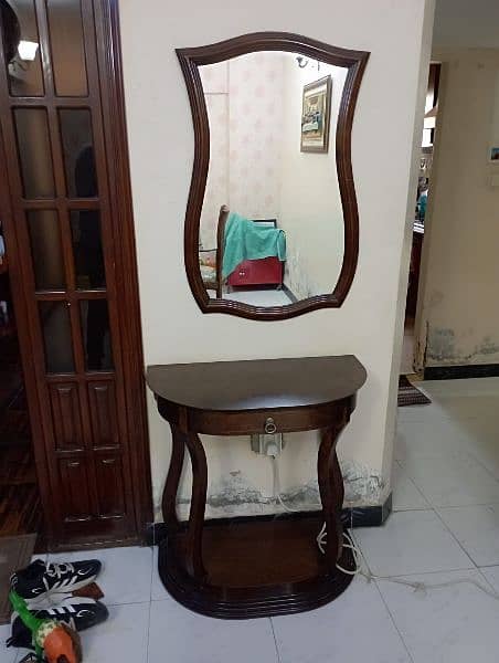 Elegent wooden Console with Mirror 2