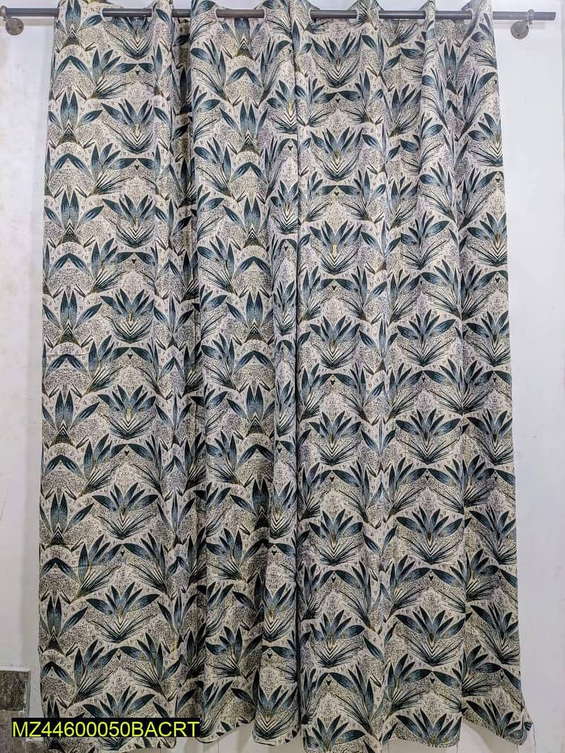 1 Pc Velvet Jacquard Printed Curtains . . . . Cash on Delivery 1