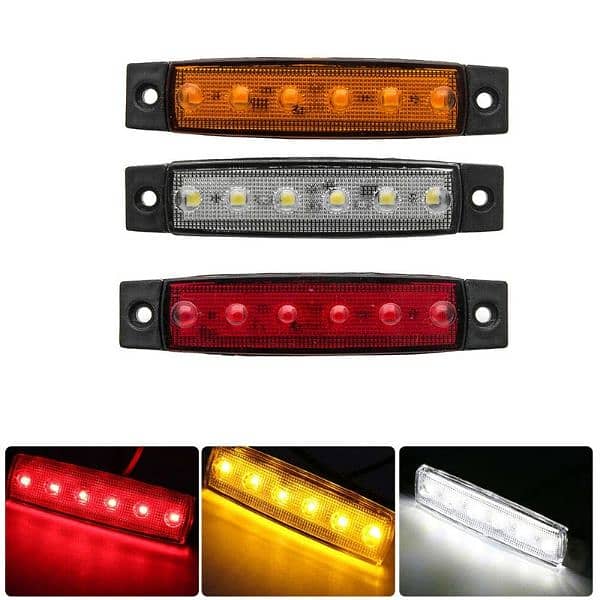 Car External Lights LED 12V/24V 6 SMD LED Auto Car Bus Truck Lo 0