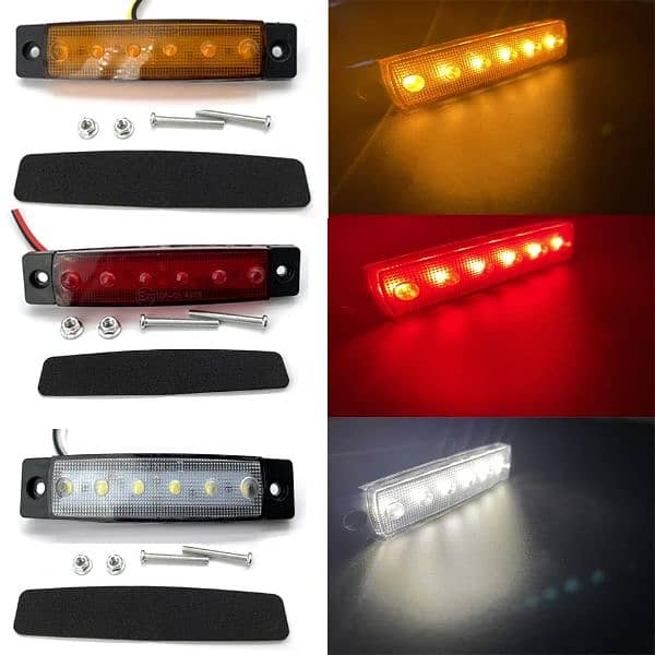 Car External Lights LED 12V/24V 6 SMD LED Auto Car Bus Truck Lo 11