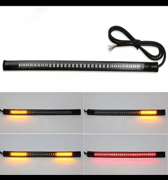 Car & bike LED Brake Light Flexible with Turn Signal Option waterproof 0