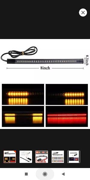 Car & bike LED Brake Light Flexible with Turn Signal Option waterproof 2