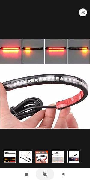 Car & bike LED Brake Light Flexible with Turn Signal Option waterproof 3