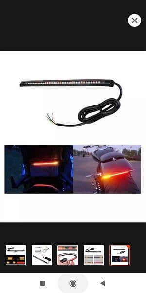 Car & bike LED Brake Light Flexible with Turn Signal Option waterproof 4