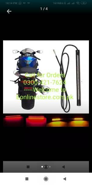 Car & bike LED Brake Light Flexible with Turn Signal Option waterproof 8
