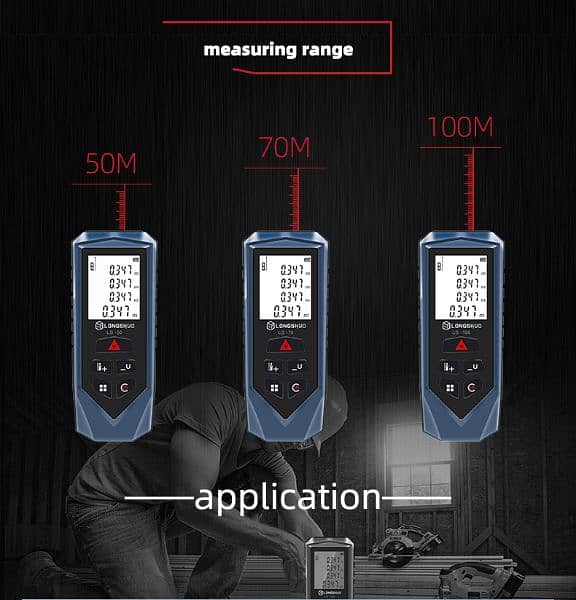 Laser Distance Meter  Digital  100m Rangefinder Laser Tape 9