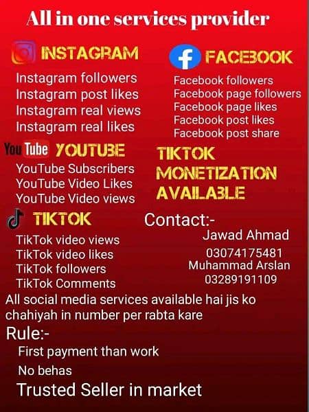 All social media services available 0