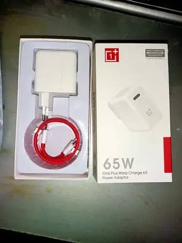 Oneplus 100% OriginalCharger 65W Super Vooc Adapter + Cable PD Warp Ch 0