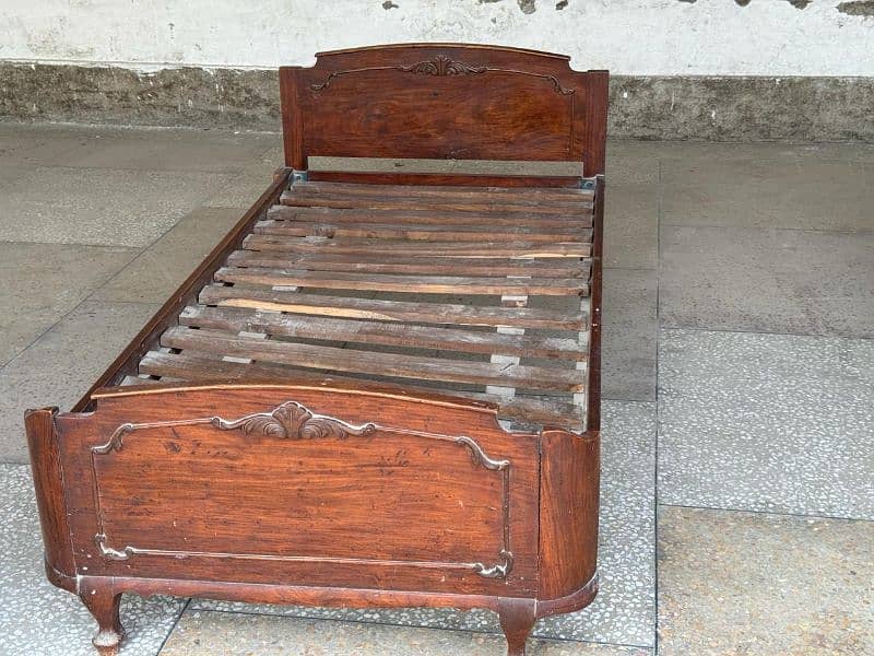 Fully Wooden Double Bed 5