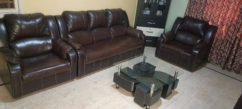 5 seater sofa with central table 0