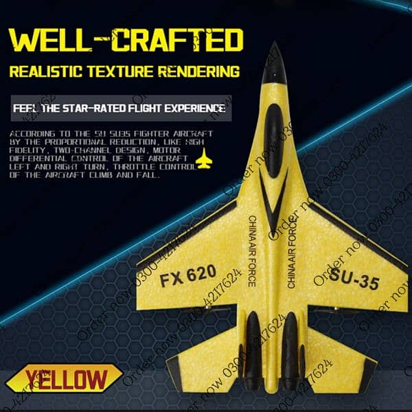 RC Foam Toys for Children Aircraft SU-35 Plane 2.4G Radio Control 1