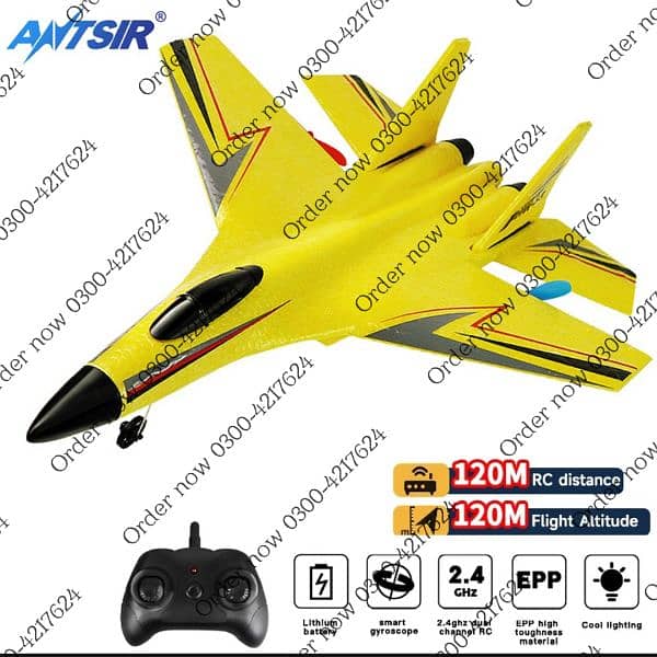 RC Foam Toys for Children Aircraft SU-35 Plane 2.4G Radio Control 4