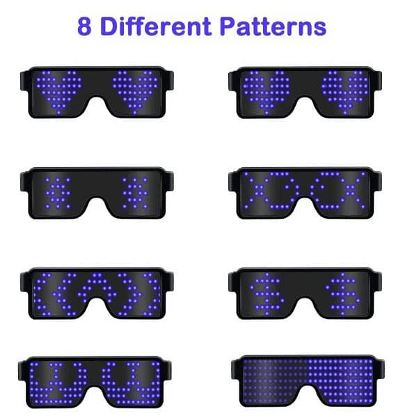 LED lighting chargeable magic glasses 1