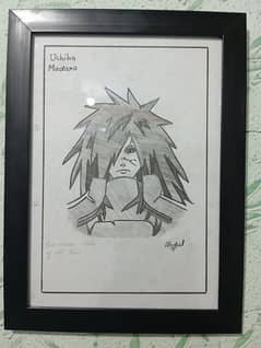 anime sketches with frame