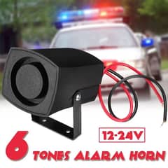 Car Mini Alarm Horn 6 Tones Warning Beeper Alarm 5A Auto Policem 0