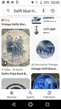 Antique 1980s Delft blauew Arts plate