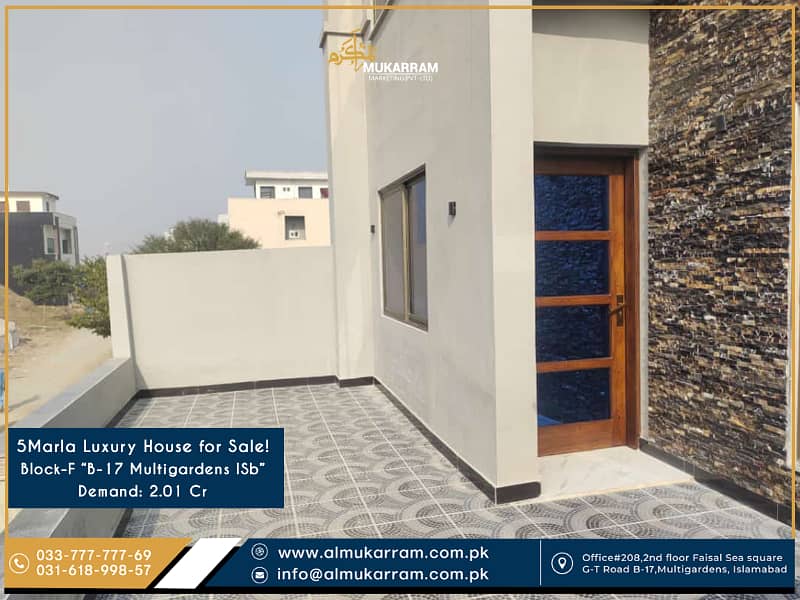 Luxurious 5 Marla House for Sale in B-17 MultiGardens, Islamabad - Block F! 4