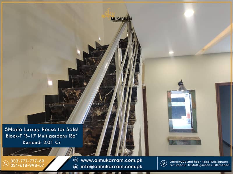 Luxurious 5 Marla House for Sale in B-17 MultiGardens, Islamabad - Block F! 9