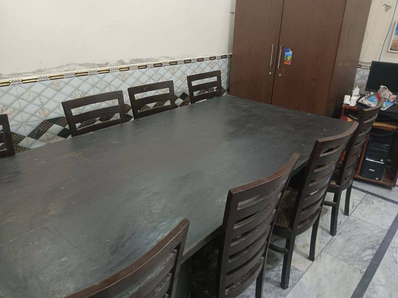 8 Chairs Wooden Dining Table 1