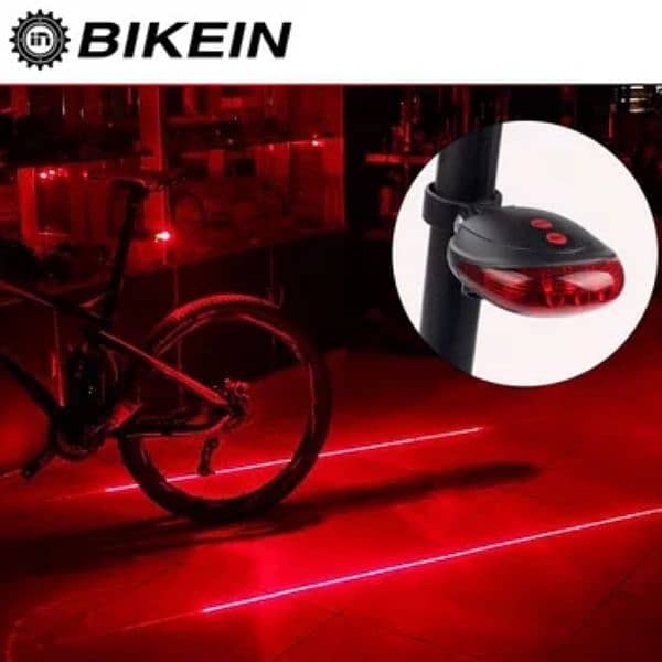 Bicycle Bike LED Lights  2 Lasers 5 LED Waterproof Cycling Tail 5